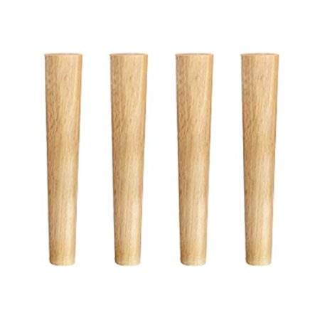 WYRMB Massivholz-Lackfarbene Möbelbeine, Esszimmerstuhl-Schrankfüße, Sofabeine, Couchtischbeine, 8–70 cm, 4er-Set, mit Zubehör, für TV-Schrank, Schreibtisch, Kleiderschrank (Holz 25 cm/9,8 Zoll)