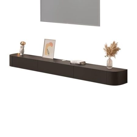 XRRJFYH TV Schrank Holz Lowboard Hängend Fernsehschrank TV Bank Fernsehtisch TV Cabinet Wohnzimmer TV Tisch TV Board (Color : Negro, Size : 160cm/63in)