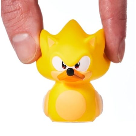 TUBBZ Mini Super Sonic Sammelfigur aus Vinyl-Gummi-Ente - Offizielles Sonic The Hedgehog Merchandise - Kinderfernsehen, Filme & Videospiele