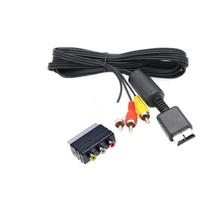 WICAREYO 1.8M/6ft AV Kabel TV RCA Composite Kabel mit 3RCA zu Scart Adapter Konverter für PS2 PS3