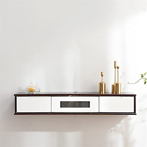 Vendics Tv-Schrank Tv-Ständer Moderner Minimalistischer Tv-Schrank Tv-Schrank Wohnzimmer Schlafzimmer Kreative Möbel Mit Regalen Für Die Aufbewahrung Von Medien/Black Walnut+White