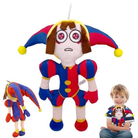 WYFDCZZP Pomni Plush, Digitaler Zirkus Plüschtier, The Digital Circus Plush Toy, Zirkus Puppenplüsch Spielzeug, Geburtstagsgeschenke, Für Jungen Und Mädchen, Peripheriegeräte Von Anime-Figuren