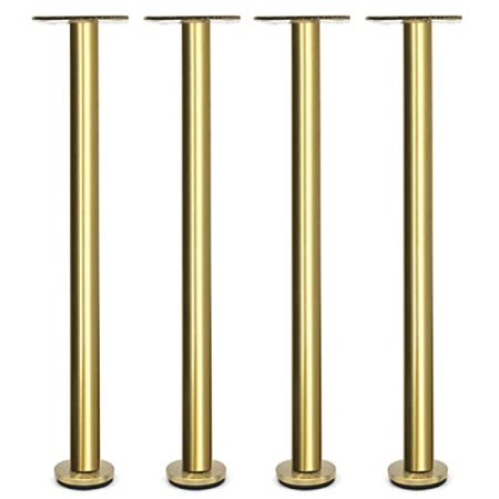 Verstellbare Edelstahl-Möbelbeine, Set mit 4 goldfarbenen Tischbeinen für Badezimmerschrank, DIY-Ersatz, 450 mm Höhe