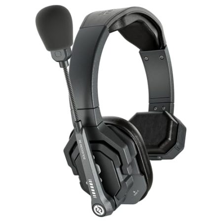 Hollyland Solidcom SE 2.4G Wireless Remote Headset ENC Full Duplex 350 m Team Communication Headsets with PTT Mute Single Ear Headset for TV Film Production Drone (Single-Ear Version)
