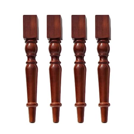 tow000ack 4 Stück Holz Tischbeine Massivholz Möbelfüße Gummiholz Esstischfüße Ersatz Möbelbeine für TV-Schrank Couchtisch Stuhl Sitzbank Beistelltisch Schreibtisch,mit Zubehör (73cm(28.7in),Brown)