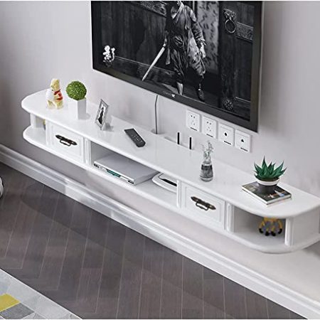 IisrAr TV-Ständer, Schrank, TV-Wandeinheiten für Wohnzimmer, TV-Konsole, TV-Ständer, Wandschrank, schwimmende Unterhaltungseinheit für/DVD/CD/AV-Geräte/Wohnzimmer