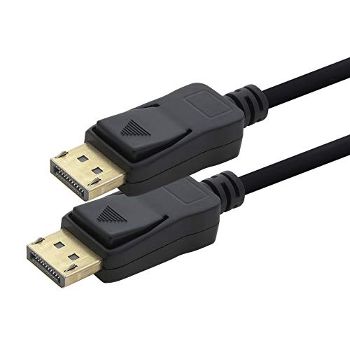 1aTTack.de 1 x DP Kabel 4K 60Hz - 1m -Displayport Kabel, DP 1.2 Bandbreite von max. 21,6 Gbit s 4K2K 60 Hz kompatibel zu1.1, HDCP, DPCP schwarz