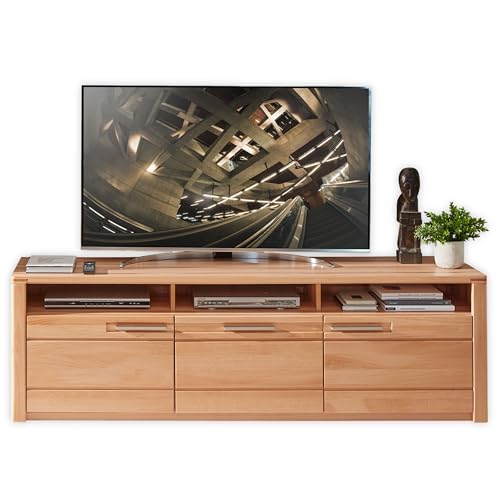 NATURE ONE TV-Lowboard in Kernbuche teil-massiv FSC-zertifiziert - Moderner TV Schrank mit viel Stauraum für Ihr Wohnzimmer - 190 x 58 x 45 cm (B/H/T)