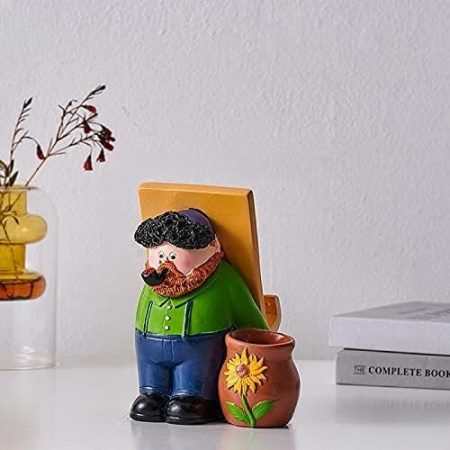 jiaquanwufeng-2022 Dekorative Ornamente Kreative Charakter Figur Mobile Halter Moderne Wohnkultur Nette Künstler Statue Auto Telefon Stand Schreibtisch Zubehör Dekorative Statue (Type : B)