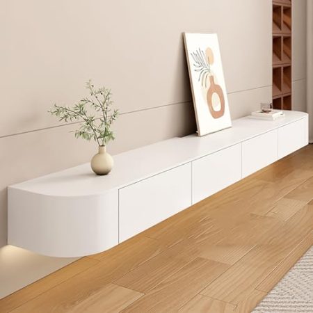 TV-Schrank aus Holz mit Schubladen und schwebendem Ständer für Wohnzimmer, Wandmontage, TV-Einheit, 120 cm, 180 cm