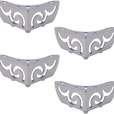 VAKUUM 4 Stück Eisenfüße aus Edelstahl im europäischen Stil, Sofafüße, europäisches Zubehör, TV-Schrankfüße für Schminktisch, B-55 mm