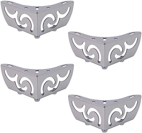 VAKUUM 4 Stück Eisenfüße aus Edelstahl im europäischen Stil, Sofafüße, europäisches Zubehör, TV-Schrankfüße für Schminktisch, B-55 mm