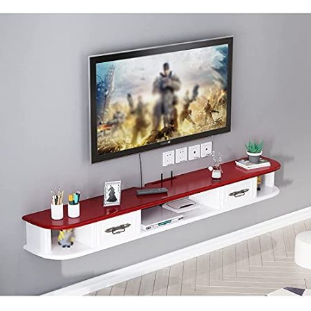 ZYHHDP Tv-Ständer Schrank Tv-Wandeinheiten Für Wohnzimmer Tv-Konsole Tv-Ständer Wandschrank Schwebende Unterhaltungseinheit Geeignet Für/Dvd/Cd/Av-Geräte/Wohnzimmer