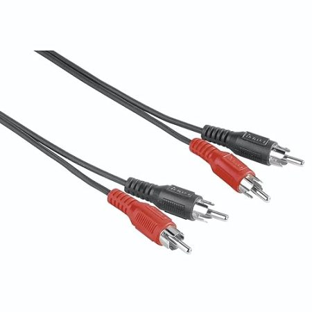 Hama Kabel 2x Cinch - 2xcinch (Verbindungskabel, Stereo, RCA, Korb, 1,5m, Audio) schwarz