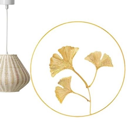 Yianyal Wandanhänger Wandkunst , Aprikose Eisen Anhänger Dekoration, Wandmontage, Wanddekoration, Eisen Wand Ornament für Küche, Wohnzimmer, Wohnung, Badezimmer