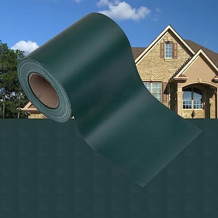 ZEYUAN Garten-Sichtschutz 4 STK, Zaun Sichtschutz, Sichtschutzstreifen, Balkon Sichtschutz, Zaun Garten, Balkonsichtschutz, Balkon Zubehör, Zäune Für Garten, PVC 35x0,19 m Mattgrün