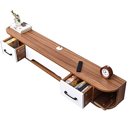 WFENG TV Lowboard hängend/TV Schrank,Für Wohnzimmer Modernes Fernsehtisch,Starke Tragfähigkeit,Es Kann Bis zu Etwa 30kg Tragen / L150cm×W24cm×H20cm / D