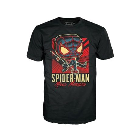 Funko Boxed Tee: Gamerverse - Miles Morales - Medium - Marvel - T-Shirt - Kleidung - Geschenkidee - Kurzärmeliges Top Für Erwachsene Männer und Frauen - Offizielle Handelswaren Fans