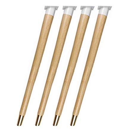 Holz-Möbelbeine, konisch, für Schreibtisch, Tisch, Sofa, Holzstütze, Zubehör, 42 cm, 60 cm, 73 cm, Holzfarbe, 4 Stück