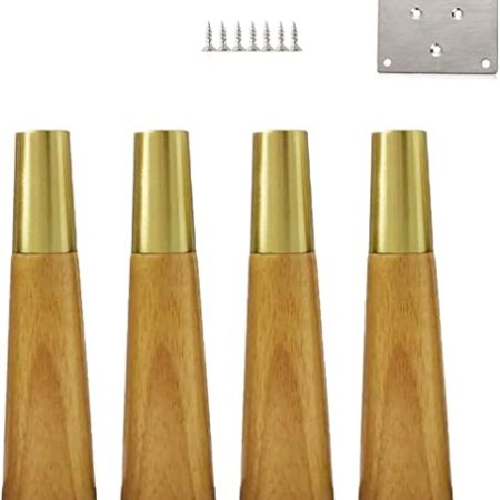 4 Packungen Möbelbeine Kürbisförmige Tischbeine Verwendung für Couchtisch-Bettfüße, Sofabeine aus Massivholz, TV-Bankbeine, Zubehör (Größe: 10 cm) (30 cm)