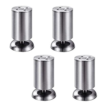 ZZYE Möbelfüße DIY-Hardware-Zubehör,einstellbare Möbelbeine,TV-Kabinett/Schrankhalterung Beine für Möbel Sofa Metallstütze Füße Tischfüße (Color : Silver, Size : 18cm)