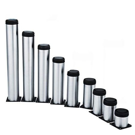 IUokLU Möbelfüße * 4 Verstellbare Stütztischbeine Edelstahl Schrankfüße TV-Schrankfuß Zubehör 5-35cm,