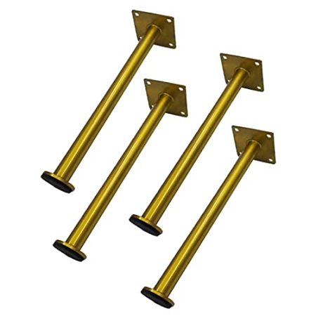 GLJTUO Möbelbeine, Verstellbare Schrankfüße Aus Edelstahl, Stützbeine Aus Metall Für Sofas/Betten, Hardware-Zubehör,Gold-300mm