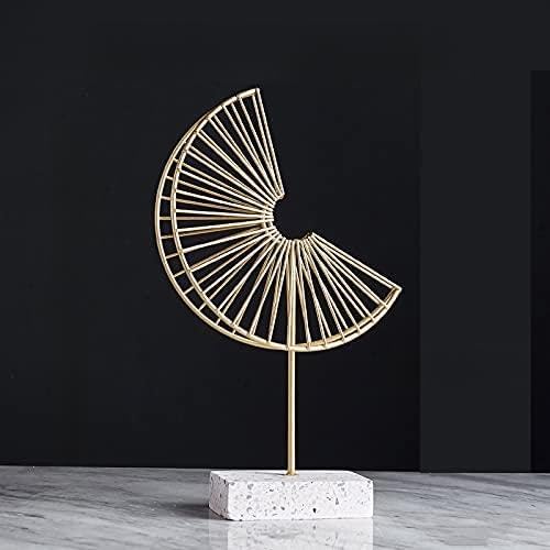 xuejuanshop Goldene Blatt Ornament Wohnkultur Metall Blumen Figuren Wohnzimmer Dekor Zubehör Schreibtisch Dekor (Type : G)