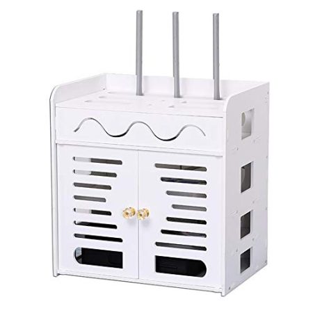 TV-Deckenwandhalterungen Drahtloser WLAN-Router Aufbewahrungsbox Set-Top-Box-Regal Wandbehang Multimedia-Zubehör Spielmaschine, 2 Größen Funktionales Aufbewahrungsregal (Size : 302032cm)