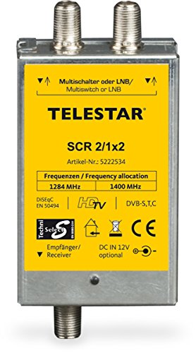 Telestar 5222534 SCR 2/1x2 Einkabellösung (Twin/2 Single Receiver auf 1 Leitung) Silber