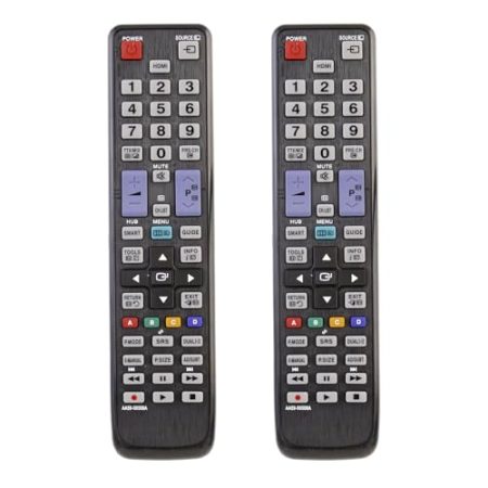 2Pcs AA59-00508A Ersatz Fernbedienung passend für Samsung TV UE40D5500 UE40D5520 UE40D5700 UE46D5500 UE37D5700 UE22D5020 UE46D5520 UE22D5010 UE27D5010 UE32D5500 UE32D5520 UE37D5500 UE37D5520