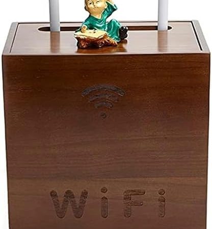 Aufbewahrungsbox Router,Router Wifi Router Halterung Set-Top Wandhalterung Wifi Router Stand Regalhalterung Für Tv Zubehör Wifi Router Tv Box Set Top Box/Braun/27 * 17,7 * 26Cm