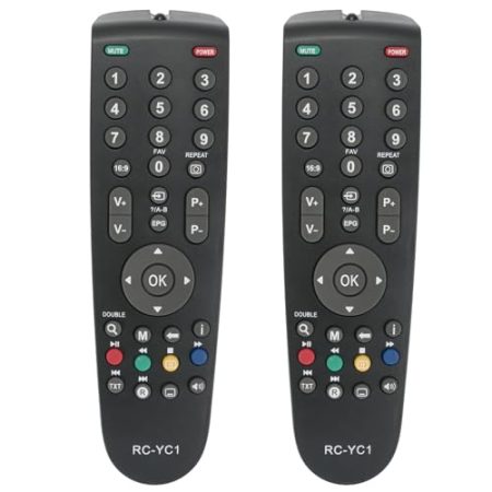 2Pcs RC-YC1 Ersatz Fernbedienung passend für Grundig Vision LCD DVD TV RC-GD1 RC-YC1 RC-23 YD1187R 19VLC1105T 19VLC2001C 19VLE2101T2 19VLE2102C 22VLC2103C 22VLE2000TC 22VLE2130T 22VLE4100T2