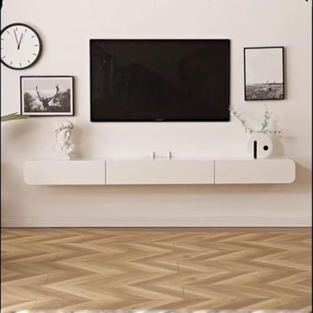 Tv Lowboard Hängend - Schwimmender Tv Schrank - Wandmontage TV-Schrank, 120/160 Cm Medienkonsole Zur Wandmontage, Weißer Schwebender TV-Ständer Zur Wandmontage, TV-Ständer Zur Wandmontage ( Color : Bl