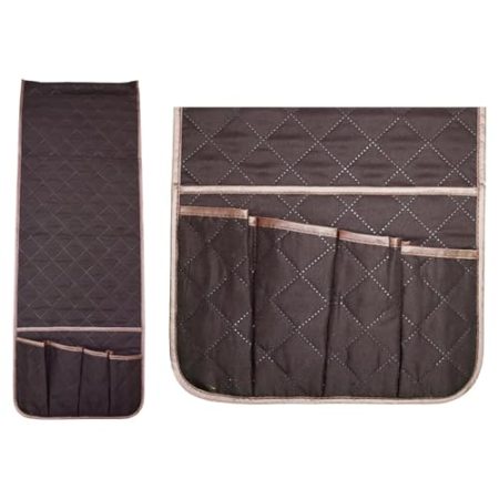 GkgWuxf Sofa-Armlehnen-Organizer, Couch-Armlehnen-Organizer - 5 individuelle Taschen, Armlehnen-Organizer - Burgunderfarbener Couch-Armlehnen-Organizer für Handy, TV-Fernbedienung