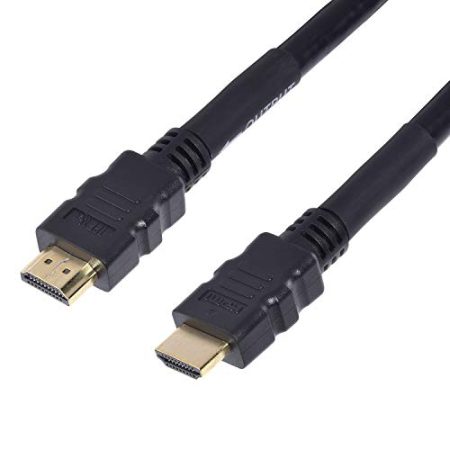 TPFNet 45m Aktives HDMI Kabel 2.0 mit Verstärker Extender Entzerrer (vergoldete Anschlüssen und Metall-Abschirmung), Ethernet, 4K, UHD, Schwarz