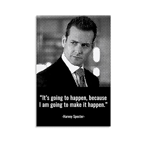 TV-Show-Poster, Harvey Specter Zitate, Leinwand-Kunstposter und Wandkunst, Bild, modernes Familienschlafzimmerdekor, Poster, 20 x 30 cm