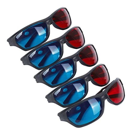 Fcuajdkq 5X Rot und Blau Anaglyphen Dimensional 3D Vision Brille Fuer TV Movie DVD-Spiel