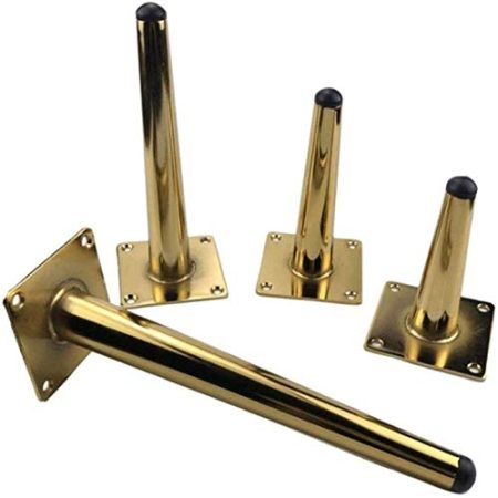 VAKUUM 4 * Tischbeine, Schrankbeine, Sofabeine, Couchtischbeine, TV-Schrankbeine, Hardware-Zubehör, goldene gerade Füße, 15 cm