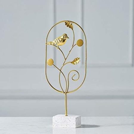 XIANGGUI 1983 Skulptur Statue Dekoration Zubehör Modernes Wohnzimmer Blume Ornamente Miniatur Figur Holz Schreibtisch Dekoration dekorative Skulptur (Color : Grey)