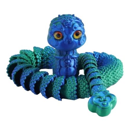3D-gedrucktes Schlangenspielzeug, 3D-gedruckte Gelenkschlange, Gelenkspielzeug mit flexiblen Gelenken, 3D-gedrucktes Gelenkspielzeug mit flexiblen Gelenken, Schlangenornament mit beweglichen Gelenken