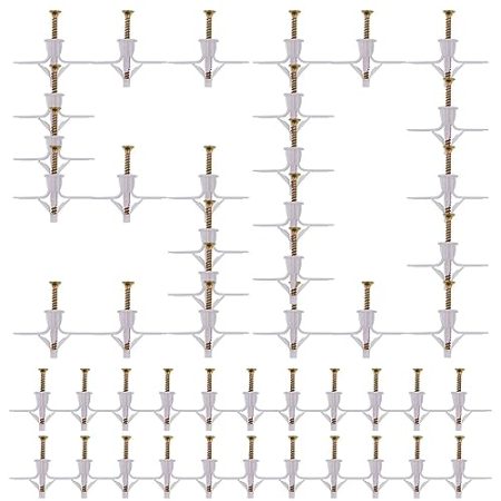 ZORQ Expansionsrohranker,Installations-Hardware-Kit für selbstentleerende Hohle Expansionsrohre - Wandanker für Gipskartonplatten, TV-Schränke, Bilderrahmen, Gipswände