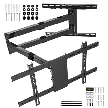 1200mm Wandabstand, Tv Wandhalterung, Langer Schwenkarm, Neigen, Schwenken, Rotieren, Ausziehen, 32-80 Zoll LCD/LED/OLED Fernseher 50 kg Tragkraft VESA 600x400mm Tv-Halterung