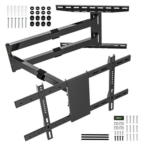 1200mm Wandabstand, Tv Wandhalterung, Langer Schwenkarm, Neigen, Schwenken, Rotieren, Ausziehen, 32-80 Zoll LCD/LED/OLED Fernseher 50 kg Tragkraft VESA 600x400mm Tv-Halterung