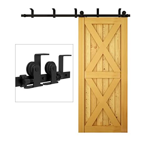 152 cm Schiebetür-Eisenbahn-Set mit T-Rollen-Set für Einzeltür