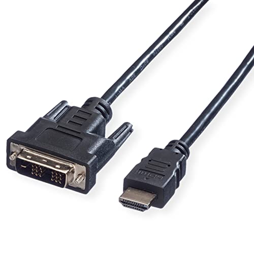 VALUE Kabel DVI (18+1) ST - HDMI ST, schwarz, 1 m