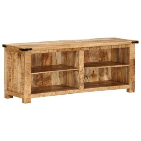 AJJHUUKI Schränke & Aufbewahrung-Media Aufbewahrungsschränke & Racks-TV-Schrank 110x35x40 cm Massivholz Rohholz Mango