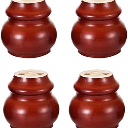 ZRDSZWZ Zuverlässige Sofa-Beine, Möbelbeine, Zubehör, Couchtischbeine, 8 cm runde Dutt-Möbelfüße, Hockerbeine, TV-Schrankfüße, Couch, Bett, Ersatz-Beine, mit Schrauben (rot) (Farbe: rot)