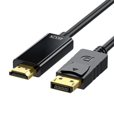 VIEVRE 4K Displayport auf HDMI Kabel 1,8M,HDMI Displayport Kabel,Unidirektionales HDMI DP Kabel,Displayport Kabel zu HDMI,Display Port HDMI Kabel,Displayport HDMI Kabel für Monitor,Projektor,Laptop