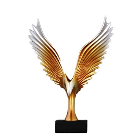 ZITTRO Statue-Dekoration, Heimdekoration, Zubehör, TV-Schrank, Büro, Modellzimmer, abstrakte Kunst, Adler (Farbe: A-Gold) elegant